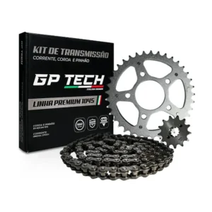 KIT DE TRANSMISSÃO E RELAÇÃO COMPLETO GP TECH (S/RETENTOR)