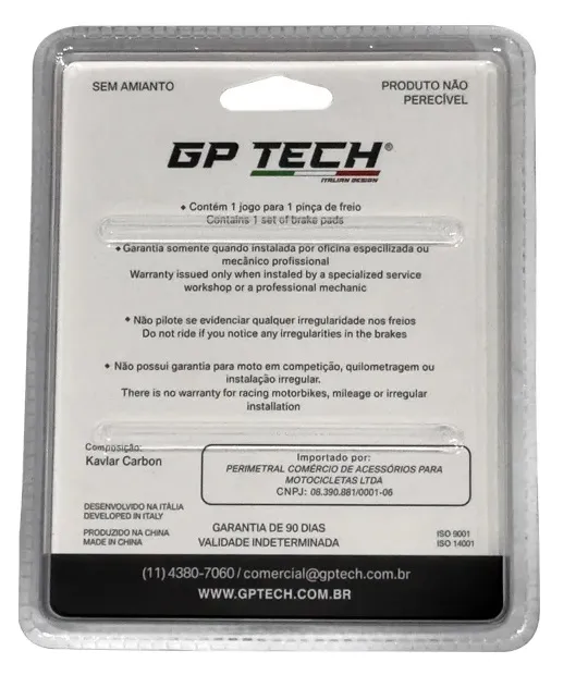 PASTILHA FREIO GP TECH 0450SM (T) S/ABS - Imagem 3